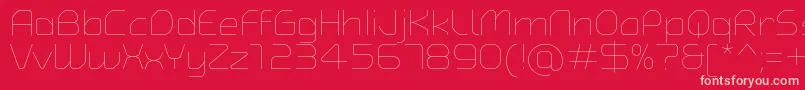 TypoAngularRoundedThinDemo Font – Pink Fonts on Red Background