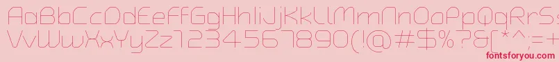 TypoAngularRoundedThinDemo Font – Red Fonts on Pink Background