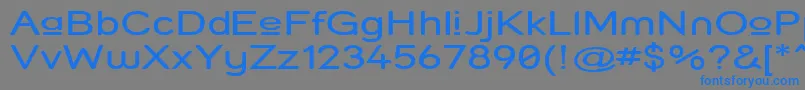 Fonte Struprx – fontes azuis em um fundo cinza