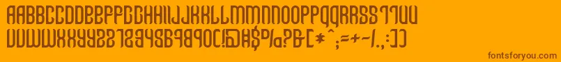 Talisman Font – Brown Fonts on Orange Background