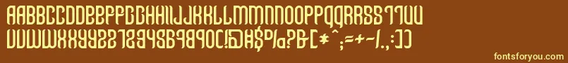 Talisman Font – Yellow Fonts on Brown Background