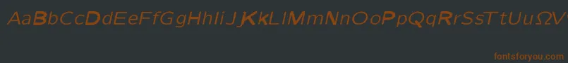 CmSansserifquotationItalic-fontti – ruskeat fontit mustalla taustalla