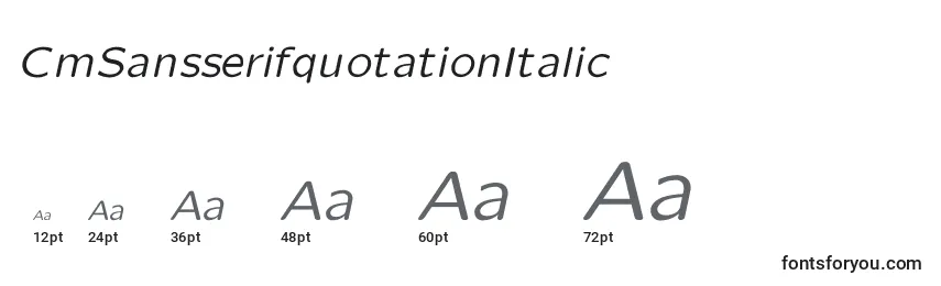 CmSansserifquotationItalic Font Sizes