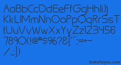 BrionLight font – Black Fonts On Blue Background