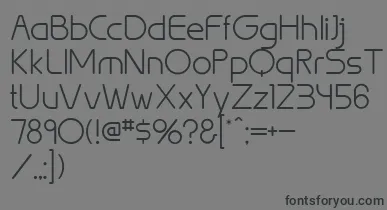BrionLight font – Black Fonts On Gray Background