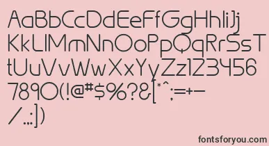 BrionLight font – Black Fonts On Pink Background