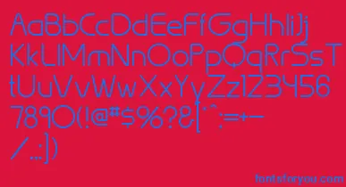 BrionLight font – Blue Fonts On Red Background