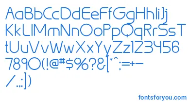 BrionLight font – Blue Fonts On White Background