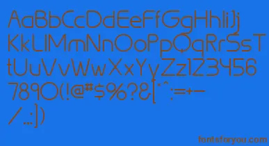 BrionLight font – Brown Fonts On Blue Background