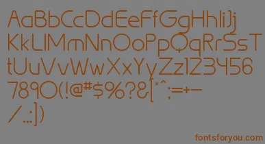 BrionLight font – Brown Fonts On Gray Background