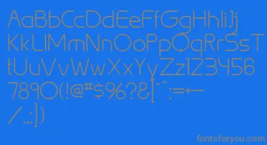 BrionLight font – Gray Fonts On Blue Background