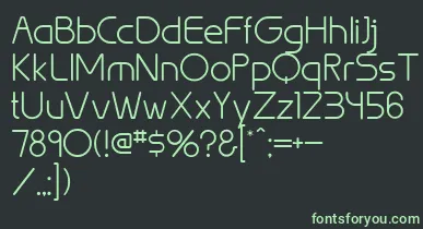BrionLight font – Green Fonts On Black Background