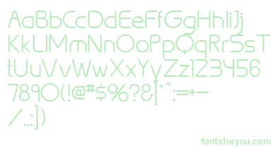 BrionLight font – Green Fonts On White Background