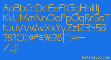 BrionLight font – Orange Fonts On Blue Background