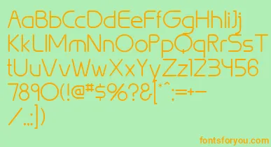BrionLight font – Orange Fonts On Green Background