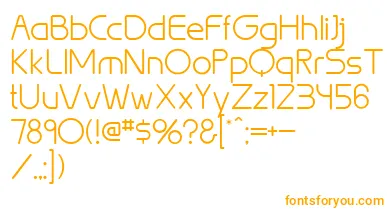 BrionLight font – Orange Fonts On White Background
