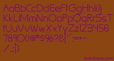 BrionLight font – Purple Fonts On Brown Background