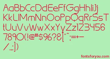BrionLight font – Red Fonts On Green Background