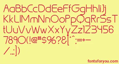 BrionLight font – Red Fonts On Yellow Background