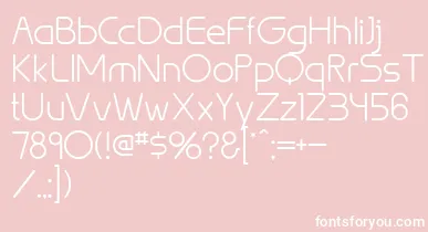 BrionLight font – White Fonts On Pink Background
