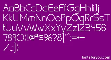 BrionLight font – White Fonts On Purple Background