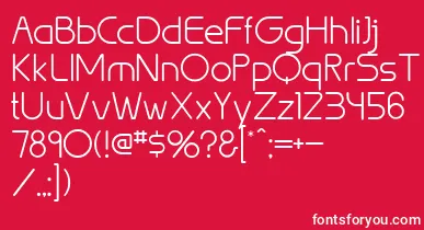 BrionLight font – White Fonts On Red Background
