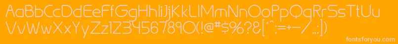 BrionLight Font – Pink Fonts on Orange Background