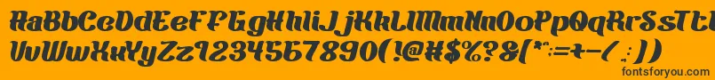 BigBurger-fontti – mustat fontit oranssilla taustalla