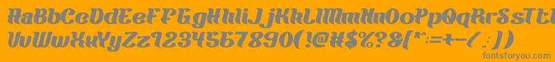 BigBurgerフォントについての詳細 フォントBigBurger – オレンジの背景に灰色の文字