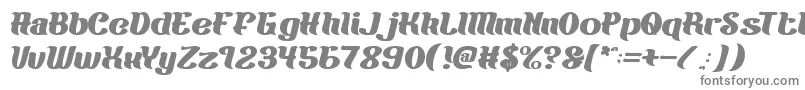 BigBurger-fontti – harmaat kirjasimet valkoisella taustalla