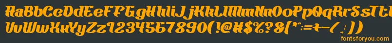 BigBurger Font – Orange Fonts on Black Background