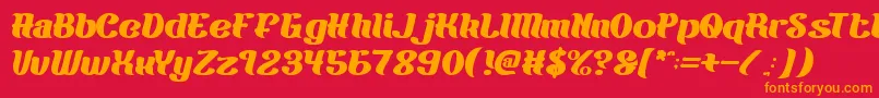 Más sobre la fuente BigBurger fuente BigBurger – Fuentes Naranjas Sobre Fondo Rojo
