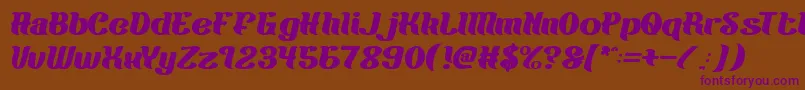 BigBurger Font – Purple Fonts on Brown Background
