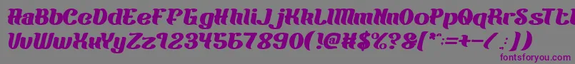 BigBurger Font – Purple Fonts on Gray Background
