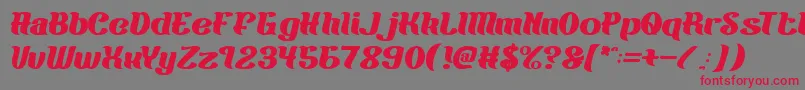 BigBurger-Schriftart – Rote Schriften auf grauem Hintergrund