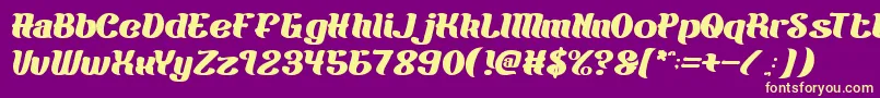 BigBurger Font – Yellow Fonts on Purple Background