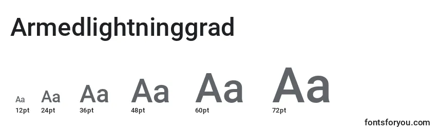 Размеры шрифта Armedlightninggrad