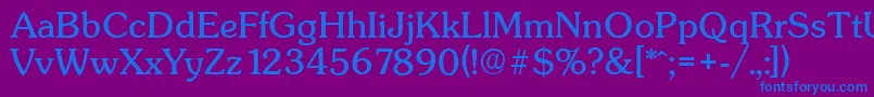 SunsetserialRegular Font – Blue Fonts on Purple Background