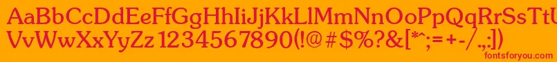 SunsetserialRegular Font – Red Fonts on Orange Background