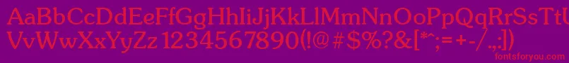 SunsetserialRegular Font – Red Fonts on Purple Background