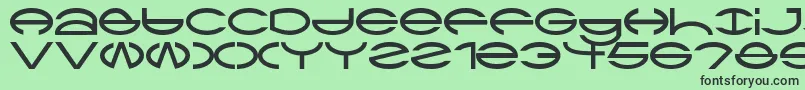 フォントCtype – 緑の背景に黒い文字