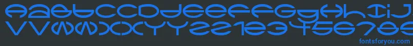 Ctype Font – Blue Fonts on Black Background