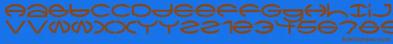 Ctype Font – Brown Fonts on Blue Background
