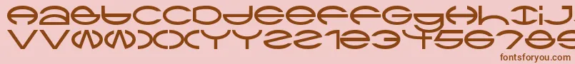 Ctype-Schriftart – Braune Schriften auf rosa Hintergrund