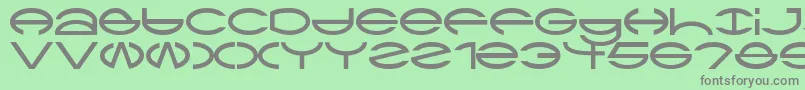 フォントCtype – 緑の背景に灰色の文字