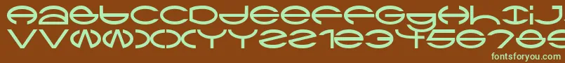 Ctype Font – Green Fonts on Brown Background