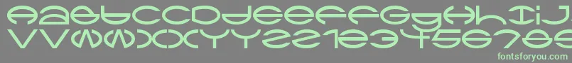 Ctype Font – Green Fonts on Gray Background