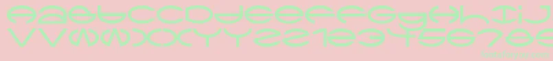 Fonte Ctype – fontes verdes em um fundo rosa