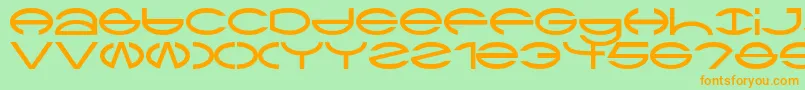 Ctype Font – Orange Fonts on Green Background