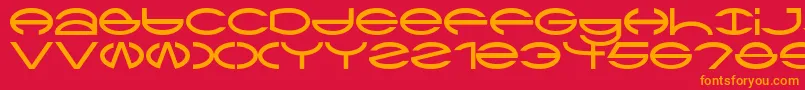 Ctype Font – Orange Fonts on Red Background